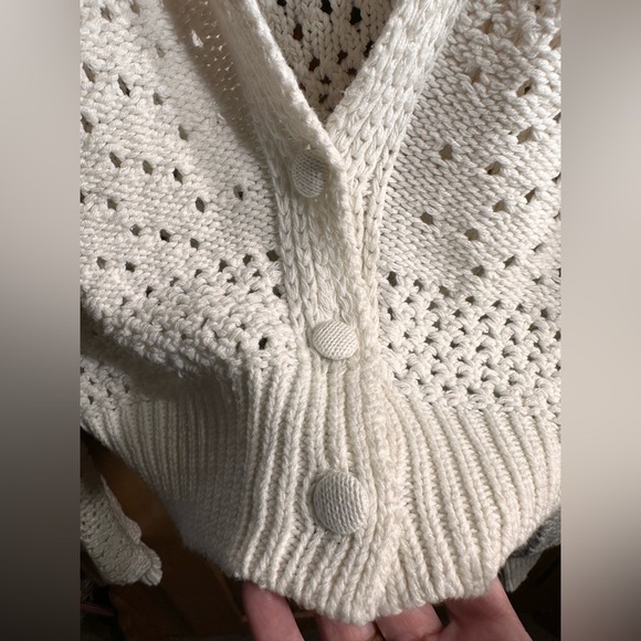 Fashion Nova Loose Knit Cardigan Cropped Size Med Academia Fairycore Classic - Picture 6 of 12